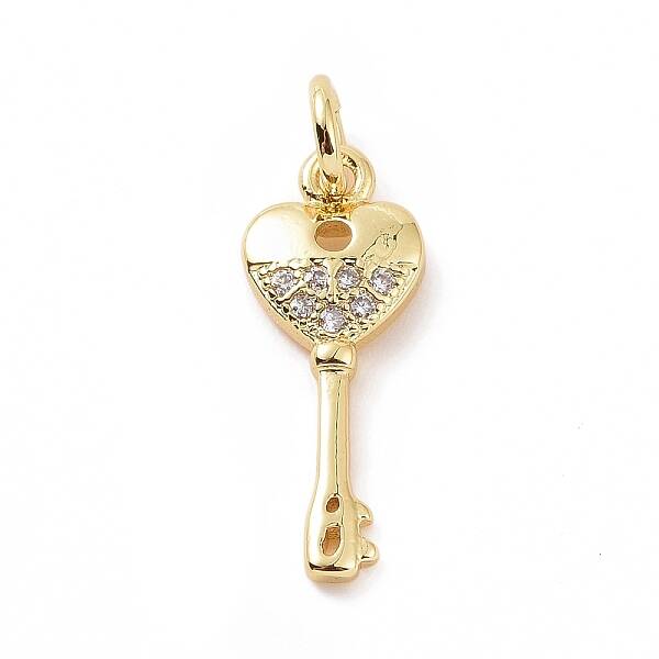 Brass Micro Pave Cubic Zirconia Pendants