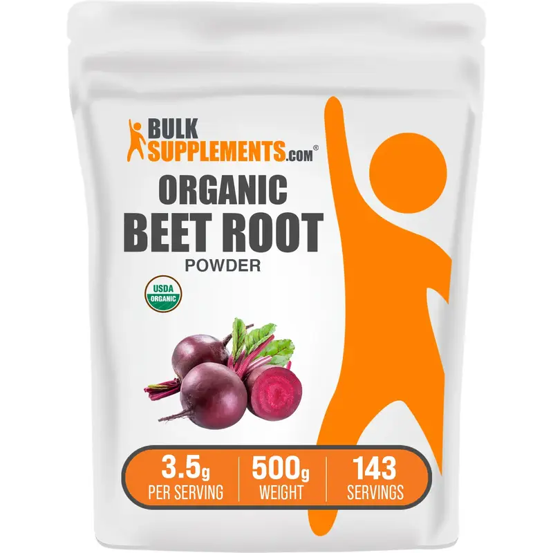 BulkSupplements - Organic Beet Root Powder - Energy Boost - Heart Health - 100g-1kg - 3.5g per Serving