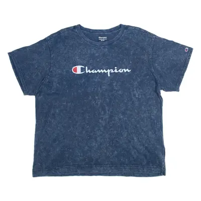 CHAMPION Womens T-Shirt Blue 2XL