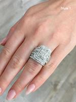 Elegant Rhinestone Decorated Ring, Fashion Accessories for Women for Party, Daily Clothing Decor, Trendy All-match & Exquisit...