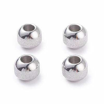 Non-Tarnish Textured 304 Stainless Steel Beads
