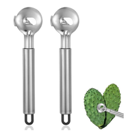 2Pcs Stainless Steel Cactus Peeler, Multifunctional Cactus Peeler Tool, Kitchen Utensils & Gadgets for Home Use, Kitchenware...