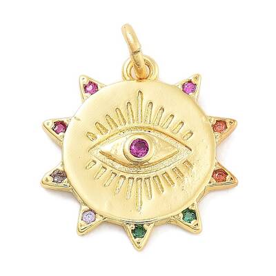 Rack Plating Brass Micro Pave Cubic Zirconia Pendants