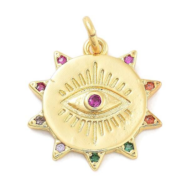 Rack Plating Brass Micro Pave Cubic Zirconia Pendants