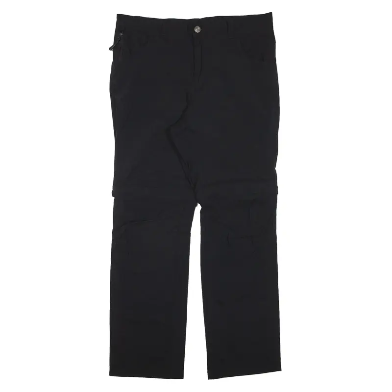 CRIVIT Zip-off Legs Trousers Black Regular Straight Womens W36 L30