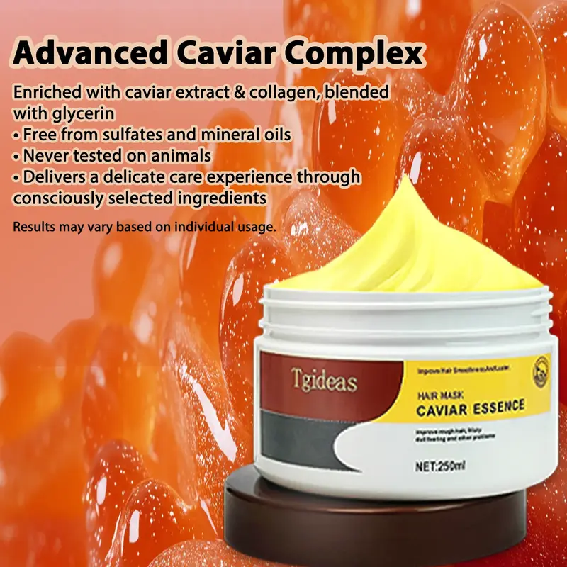 Tgideas Collagen Hair Treatment Deep Repair Conditioning Argan Oil Hair Mask Essence for All Hair Types 8.9 oz 250ml Conditio...