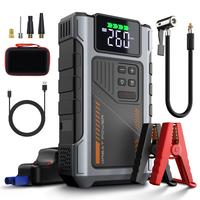 Geeneu Portable Car Jump Starter W100 12000mAh with Air Compressor (8.0L Gas & 6.5L Diesel) 150 PSI Tire Inflator, LED Light,...