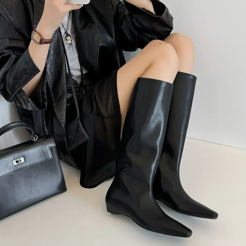 CHIKO Abana Pointy Toe Wedge Knee High Boots