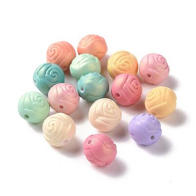 Spray Painted ABS Plastic Beads