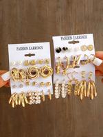 2025 Summer Faux Pearl & Rhinestone Decorated Heart & Butterfly Design Stud Earrings As Gift, Elegant Minimalist Earrings, Ne...