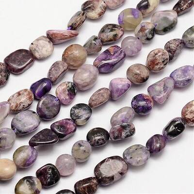 Natural Charoite Bead Strands