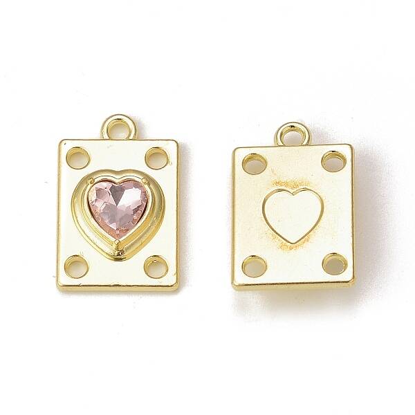 Rack Plating Alloy Glass Pendants