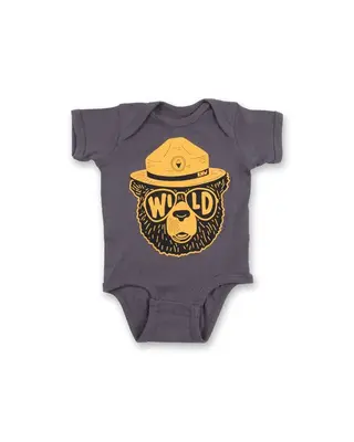 Wildbear Baby Bodysuit | Coal | Size: 18M