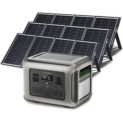ALLPOWERS Solar Generator Kit 2500W Power Station 200W Solar Panel