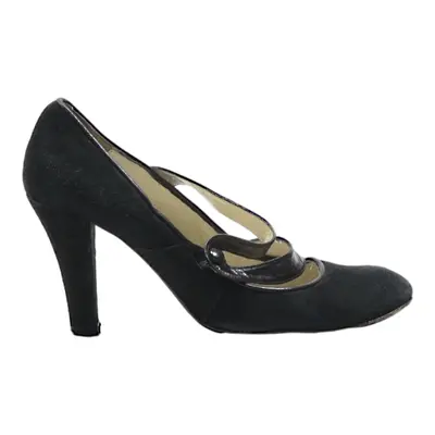 Strappy Heels Black Suede Womens UK 5