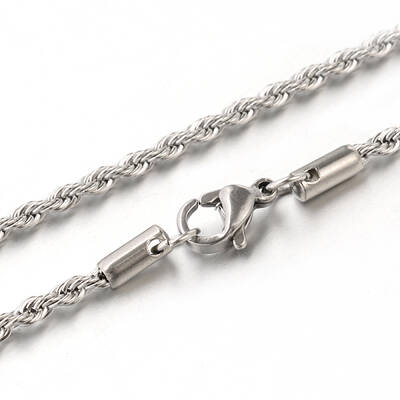 Tarnish Resistant 304 Stainless Steel Rope Chain Necklaces