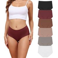 LEVAO 6 Pack Seamless Mid-Rise Underwear for Women – No Show, Full Coverage, Stretchy Cheeky Briefs S-XXL