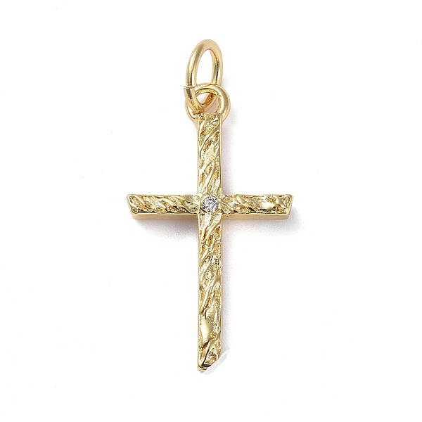 Brass Micro Pave Cubic Zirconia Pendants