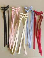 Cute Bowknot Decor Hair Clip, Long Ribbon Hair Clip, Fashion Hair Accessories for Women & Girls, Minimalist Headwear Suitable...