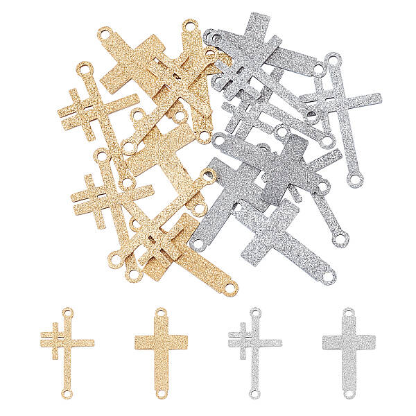 16Pcs 4 Style 201 Stainless Steel Link Connectors