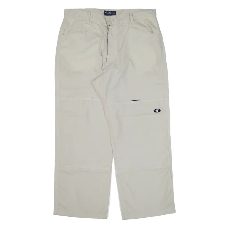 TOM TAILOR Mens Trousers Grey Loose Straight W36 L27