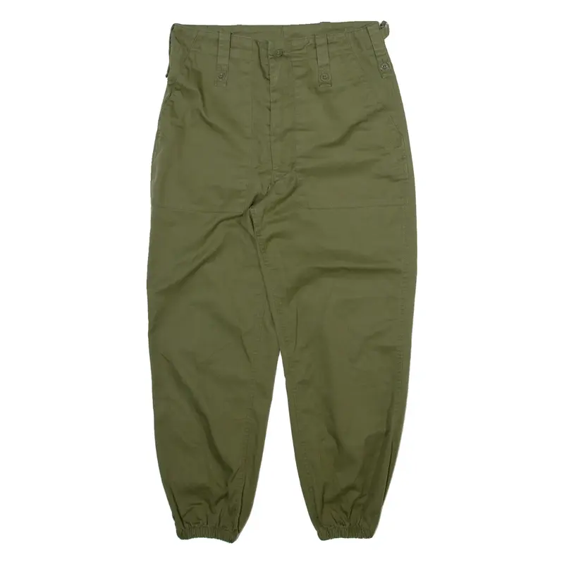 Mens Trousers Green Relaxed Tapered W30 L25