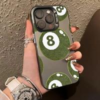 Case for iPhone 16 Pro Max 15 Plus 14 13 12 11 XS XR Billiards Matte Shockproof Anti-Scratch Stylish Smartphone Cover Protect...