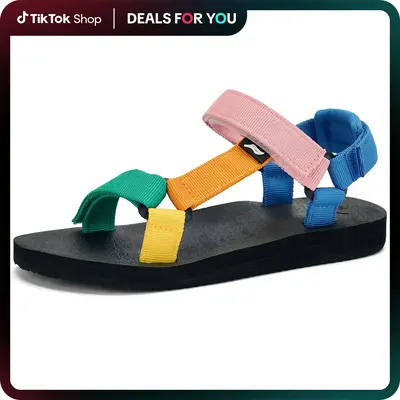 Kids Sandals Boys Girls Lightweight Non-slip Athletic Sandals with Adjustable Webbing for Hiking Walking Beach Water Sports