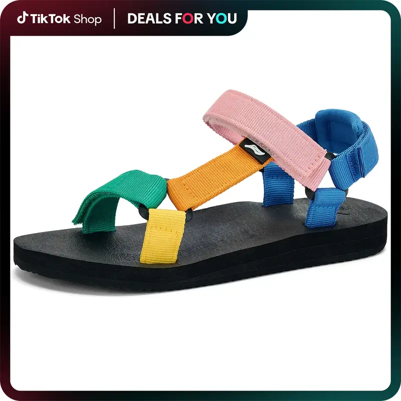 Kids Sandals Boys Girls Lightweight Non-slip Athletic Sandals with Adjustable Webbing for Hiking Walking Beach Water Sports