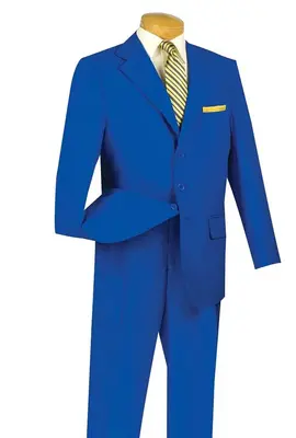 Vinci Men's Poplin Discount Suit 2-Piece 3 Button Jacket