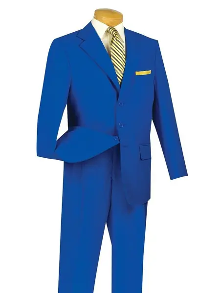 Vinci Men's Poplin Discount Suit 2-Piece 3 Button Jacket