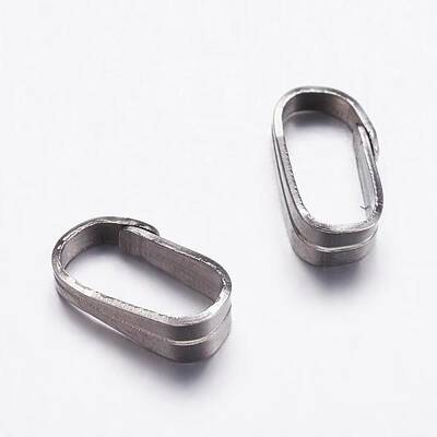 Tarnish Resistant 304 Stainless Steel Snap On Bails