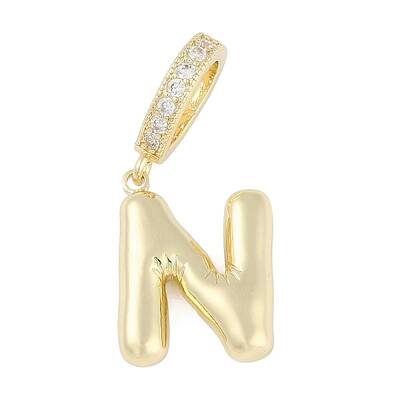 Brass Micro Pave Clear Cubic Zirconia Pendants