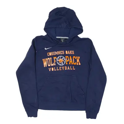 NIKE Cosumnes Oaks Wolf Pack Volleyball USA Hoodie Blue Pullover Mens M