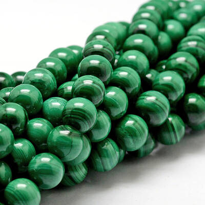 Natural Malachite Bead Strands