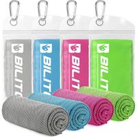 【Nova】Ice towel, 4 Pack Cooling Towel,soft and breathable cold towel, microfibre towel, prevent body sweat, fitness, towe...