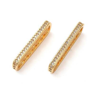 Brass Micro Pave Cubic Zirconia Multi-Strand Links