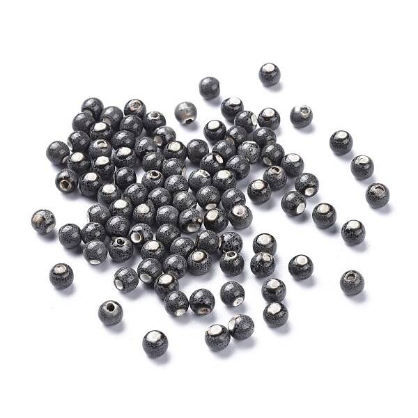 Fancy Antiqued Glazed Porcelain Beads