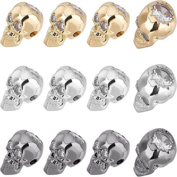 12 Pcs Skull Beads