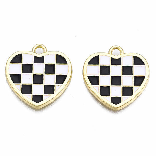 Rack Plating Alloy Checkerboard Pendants