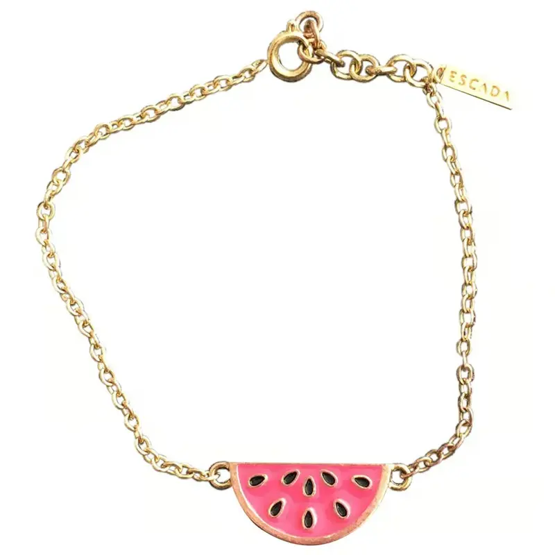Escada, Summer Limited Edition - Sorbetto Rosso, Melone, Metal Bracelet, 11939595, 17 cm, Gold, Women