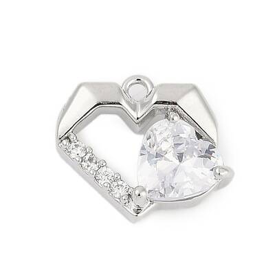 Brass Micro Pave Cubic Zirconia Charms