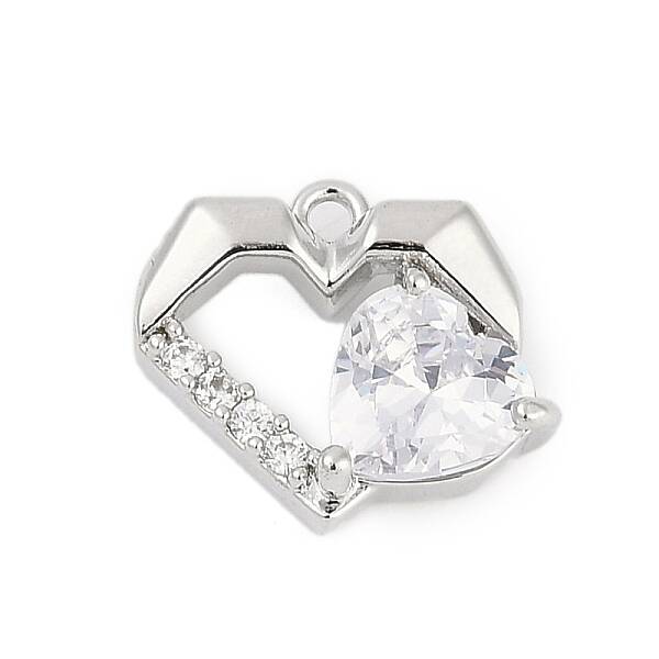 Brass Micro Pave Cubic Zirconia Charms