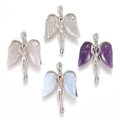 Natural & Synthetic Mixed Stone Pendants
