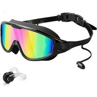 Anti-fog Swimming Goggles, Anti-UV Swimming Goggles with Ear Plugs, Swim Glasses for Men Women Youth, Water Sports Equipment,...