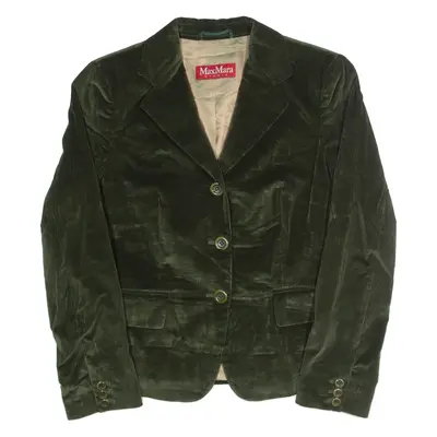 MAX MARA STUDIO Womens Blazer Jacket Green UK 10