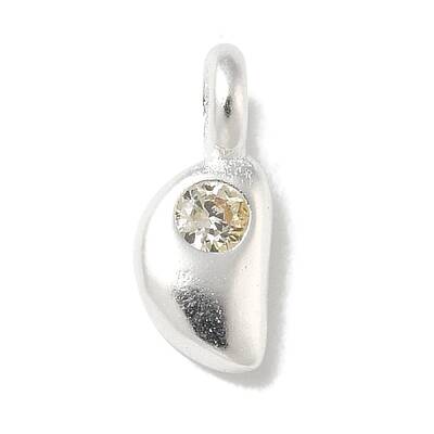 925 Sterling Sliver Cubic Zirconia Moon Charms