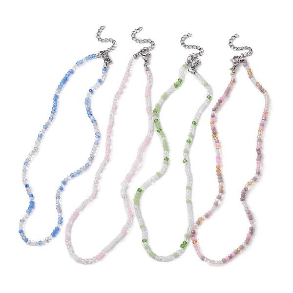 Glass Round Beaded Necklace for Women