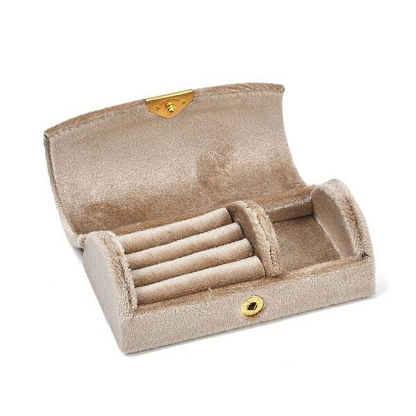 Arch Shaped Velvet Jewelry Set Storage Boxes