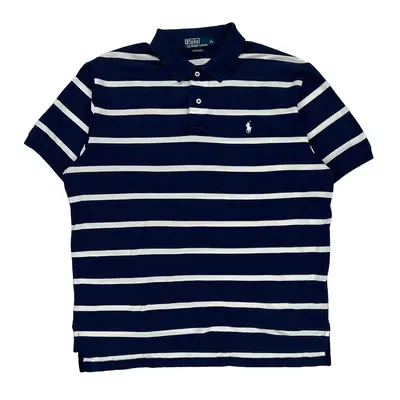 Polo By Ralph Lauren Striped Polo Shirt - XL Navy Cotton